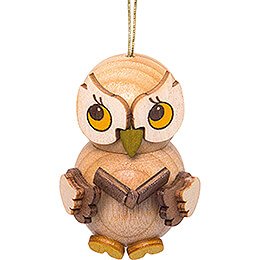 Tree Ornament - Owl Child with Book - 4 cm / 1.6 inch