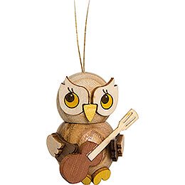 Tree Ornament - Owl Child with Guitar - 4 cm / 1.6 inch