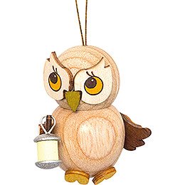 Tree Ornament - Owl Child with Lampion - 4 cm / 1.6 inch