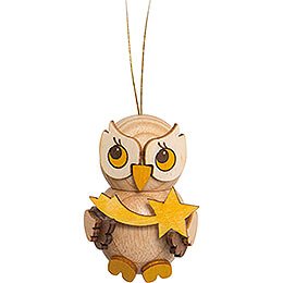 Tree Ornament  -  Owl Child with Star  -  4cm / 1.6 inch