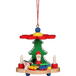 Tree Ornament  -  Pyramid with Santa  -  7,5cm / 3.0 inch