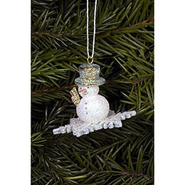 Tree Ornament - Snowman - 4,5x3,5 cm / 2x1 inch