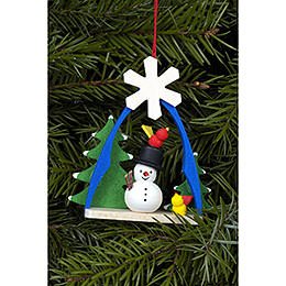 Tree Ornament - Snowman - 7,4x6,3 cm / 3x2 inch