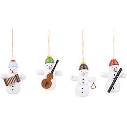 Tree Ornament Snowman Quartet - 6 cm / 2.4 inch