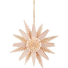 Tree Ornament  -  Star  -  Natural  -  7cm / 2.8 inch