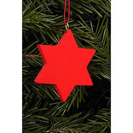 Tree Ornament  -  Star Red  -  4,4x4,4cm / 2x2 inch