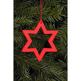 Tree Ornament - Star Red - 7,8 / 6,2 cm - 3x2 inch