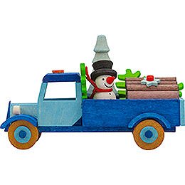Tree Ornament  -  Truck Snowman with Tree  -  7,5cm / 3 inch