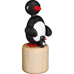 Wackeltier Pinguin mit Kind - 8 cm