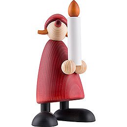 Weihnachtsfrau mit Kerze - 17 cm