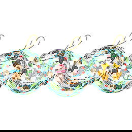 Weihnachtskugeln Pandaliebe - 3er-Set - 8 cm