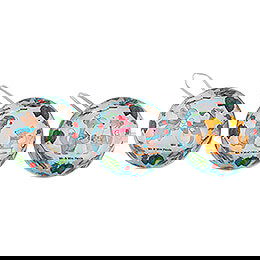 Weihnachtskugeln Pandaliebe - 3er-Set - 8 cm
