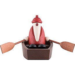 Weihnachtsmann im Ruderboot - 9 cm