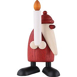 Weihnachtsmann mit Kerze  -  9cm