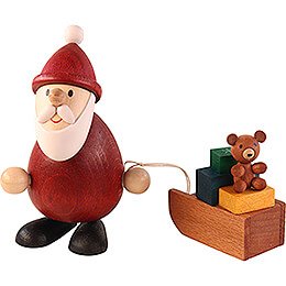 Weihnachtsmann mit Schlitten - 9,3 cm