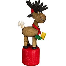 Wiggle Figure  -  Christmas Moose  -  10cm / 3.9 inch