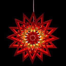 Window Picture - Christmas Star Yellow/Red - 28 cm / 11 inch