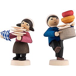 Winter Children Dish Washers - 2 pcs. - stained - 7 cm / 2.8 inch