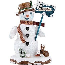 Winter Children Snowman "Slip Hazard"  -  9cm / 3.5 inch