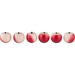 Äpfel 6 Stück ohne Haken - 2 cm
